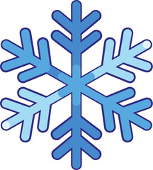 Obraz premium Simple Cartoon Style Snowflake Cold Winter Icon Design Illustration