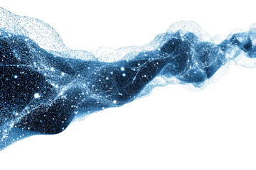 Stunning cosmic wave of blue stardust and particles in space