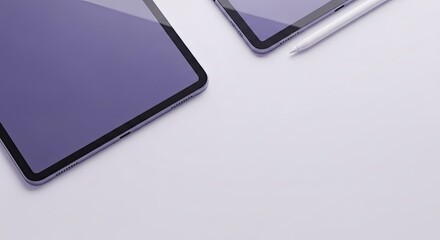 Modern Tablets on Minimal White Desk