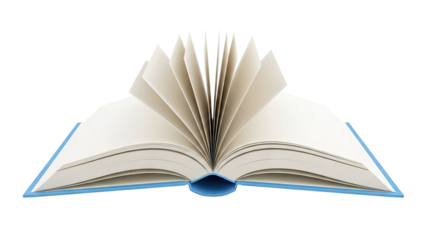 Open Book with Blue Cover