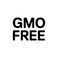 GMO free label for food and product packaging