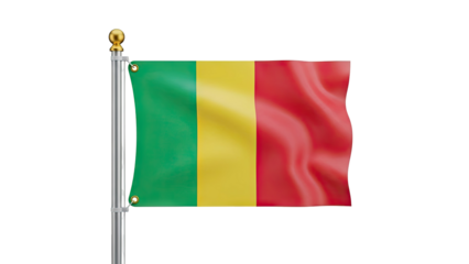 Mali Flag on Pole