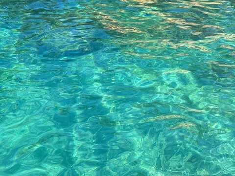 Aqua water blue clean surface background.