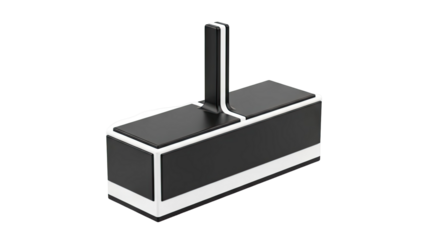 Modern Black and White Desk Organizer with Handle