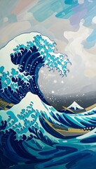 Oceanic Oil Motion Abstract Wave Wallpaper