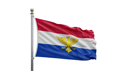 Flag of the Netherlands on a flagpole