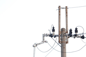 電信柱の頂上部の写真