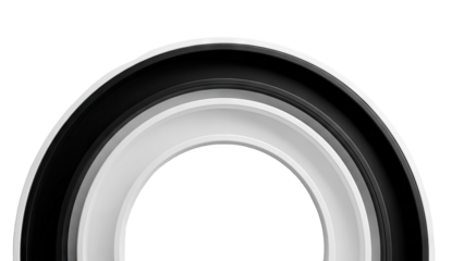 Abstract Archway with Black and White Layers