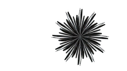 Abstract Black Starburst Shape