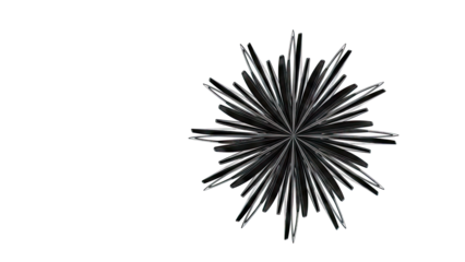 Abstract Black Starburst Shape