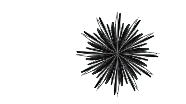 Abstract Black Starburst Shape - Powered by Adobe