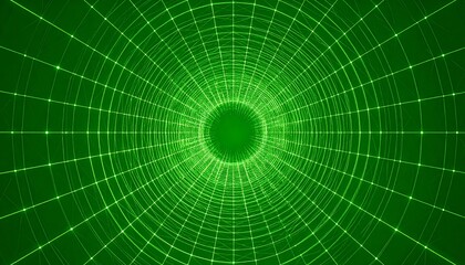 Quantum tunnel with LED wireframe and wormhole for cyber background. Speed art and vector for concept design