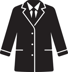 Naklejka premium Formal business suit jacket with tie illustration