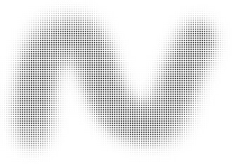 Wavy gradient halftone dots pattern texture background
