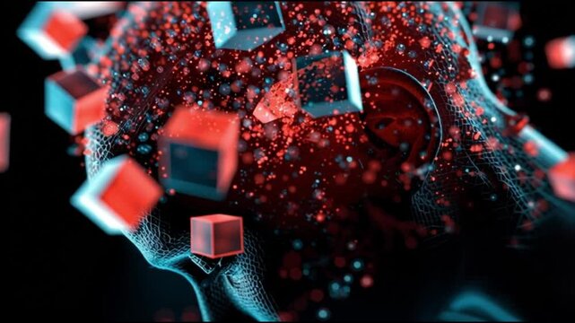 Burnout syndrome. Work stress. Emotional fatigue. Job overload. Psychological strain. Energy depletion. Coping mechanisms. A conceptual portrait of a person with abstract digital elements.