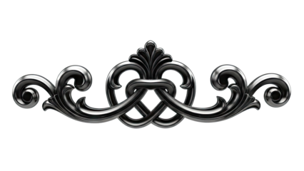Ornate Silver Decorative Element