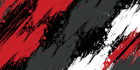 Gaming esport background striking stripes electric banner vector illustration design red black grunge brush wing comic pattern modern abstract concept livery stripes decal paint splash splatter.eps 10