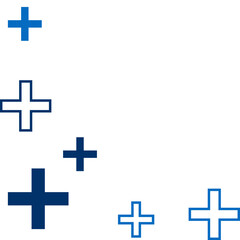 Fototapeta premium Medical Cross Corner Illustration