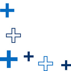 Fototapeta premium Medical Cross Corner Illustration