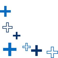 Obraz premium Medical Cross Corner Illustration