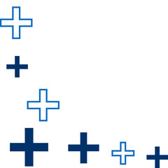 Obraz premium Medical Cross Corner Illustration