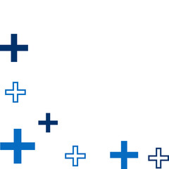 Obraz premium Medical Cross Corner Illustration