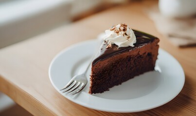 delicious-looking chocolate cake on a plate