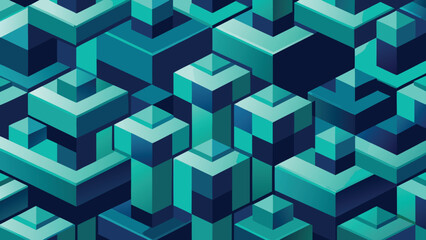Fototapeta premium Abstract design showcasing a series of blue squares, creating a geometric background effect.eps