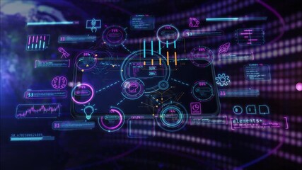 Digital holographic user interface projecting data analytics - Powered by Adobe