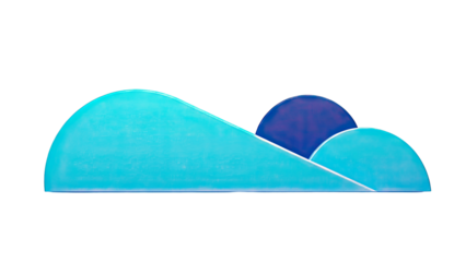 Abstract Blue Geometric Shapes