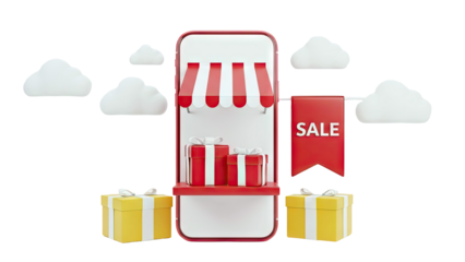 Online Shopping Sale Promotion with Gifts and Clouds
