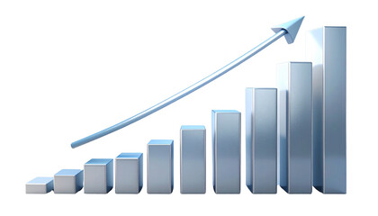  Business Growth Bar Chart Icon Transparent Background PNG