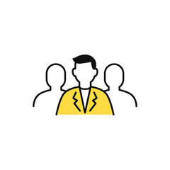 プロフェッショナルなビジネスマンのシンプルなベクターアイコンイラスト