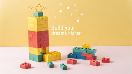 Colorful Building Blocks Construction with Star topper