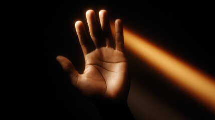 A gentle hand reaches upward, symbolizing support and encouragement in mental health assessments. The warm glow signifies hope and the strength to overcome challenges