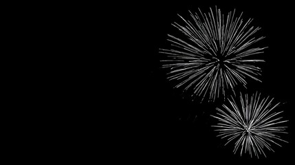 New Year fireworks background image, New Year celebration, Spring Festival fireworks, pure black background