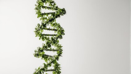 Green DNA Helix - Natures Genetic Code and Sustainable Biology Concept.