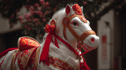 New Year's White Horse, Year of the Horse, Horse Year Mascot, Year of the Horse (Benmingnian)