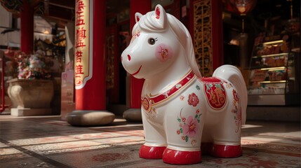 New Year's White Horse, Year of the Horse, Horse Year Mascot, Year of the Horse (Benmingnian)