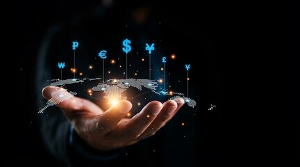 Global financial connectivity: a digital representation of worldwide currency exchange and economic power