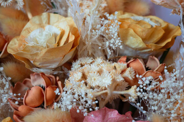 Few dried floral decoration bouquet