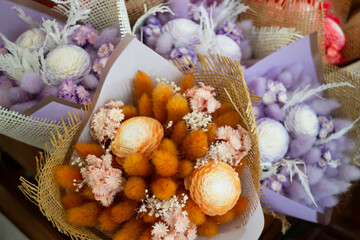 Few dried floral decoration bouquet