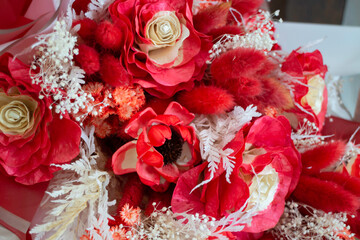 Few dried floral decoration bouquet