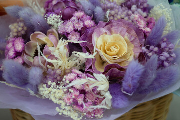 Few dried floral decoration bouquet