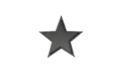 Black Five-Pointed Star on White Background