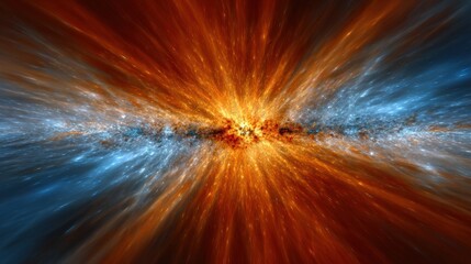 Dramatic Quantum Tunneling Abstraction With Particle Wave Moving Through Energy Barrier in Vibrant Colors and Complex Patterns