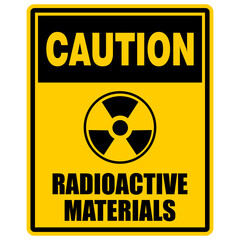 Caution, radioactive materials, sign vector