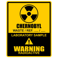 Warning, Chernobyl, laboratory sample