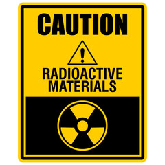 Caution, radioactive materials, sign vector