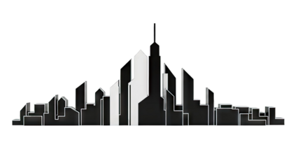 Abstract Skyline Silhouette